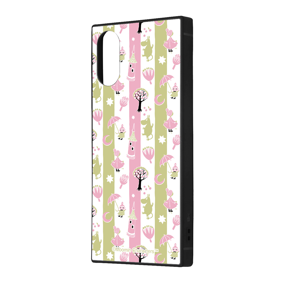 Xperia 10 VI ムーミン / KAKU 衝撃吸収 バンパー スクエア ハイブリッドケース  / ムーミン80周年_Stripes1
